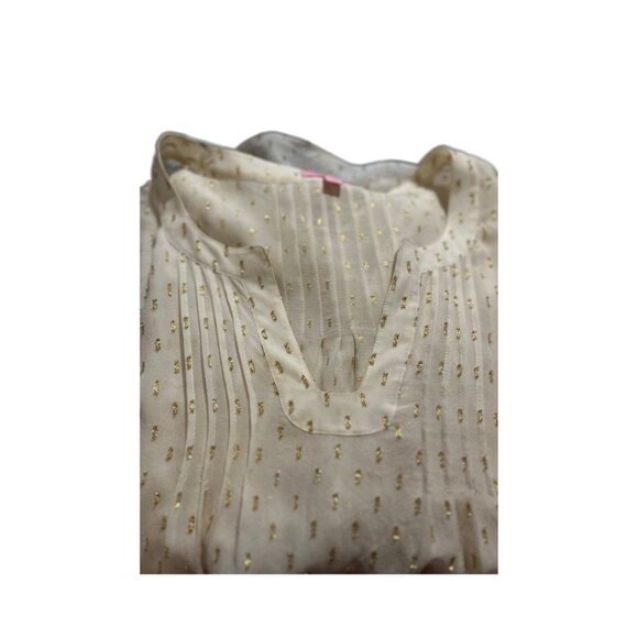 Lily P Ivory Shell with Gold Accents - Picture 7 of 7